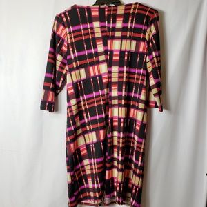Women's XL 3/4 Sleeve Front Knot Print Dress